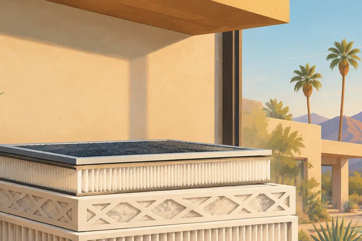 Illustrative detail of residential air conditioning equipment