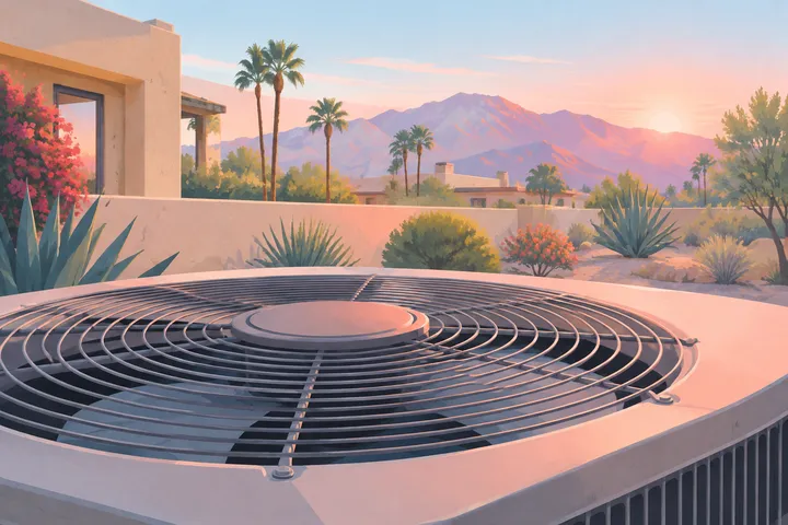 Illustrative detail of residential air conditioning equipment