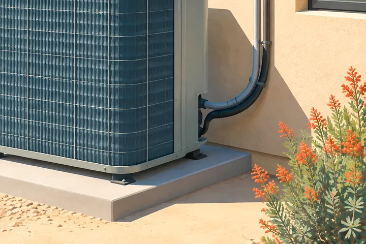 Illustrative detail of residential air conditioning equipment