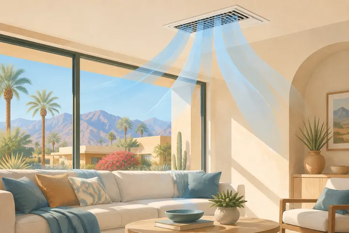 Illustrative detail of residential air conditioning equipment