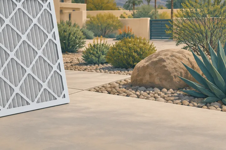 Illustrative detail of residential air conditioning equipment