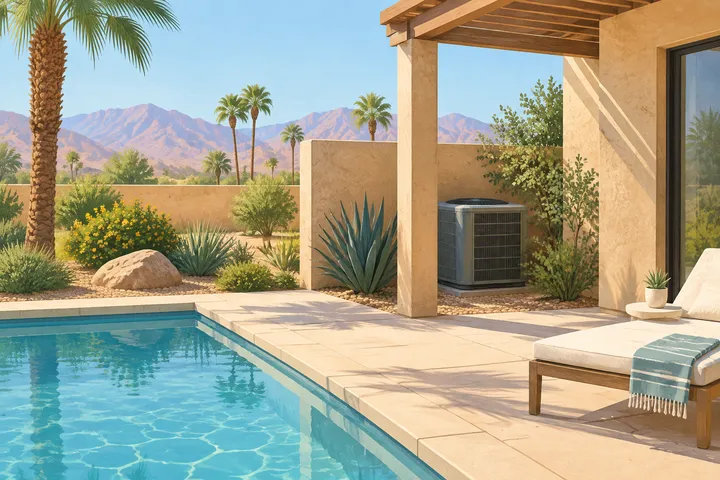 Illustrative detail of residential air conditioning equipment